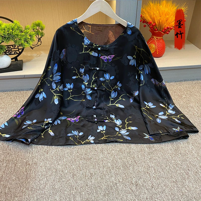 【70268】新中式国风国潮高级感女士上衣百搭提花长袖外套