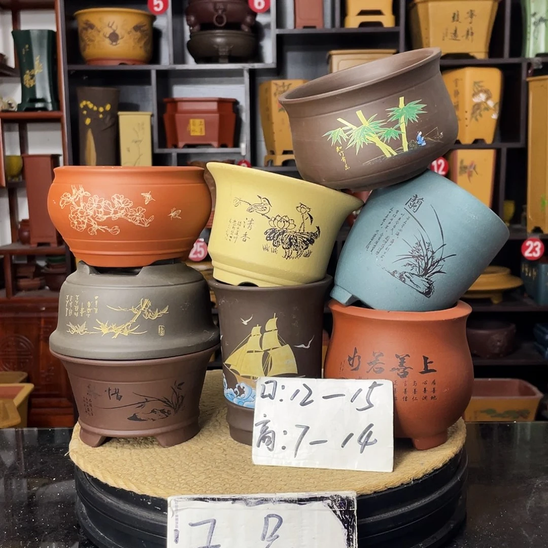 紫砂D-婉秋紫砂花盆