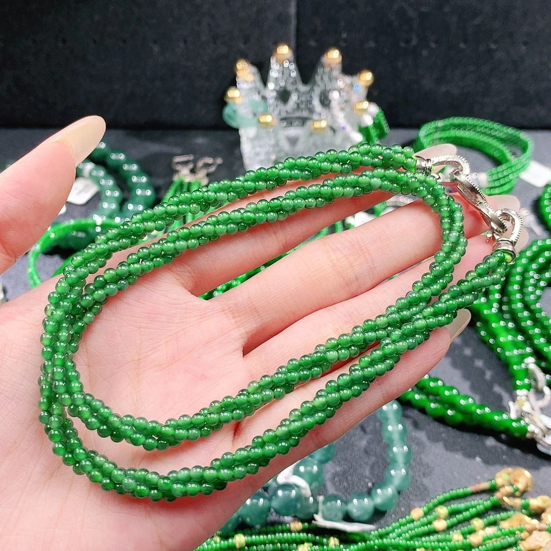 翡翠未镶嵌手链项链