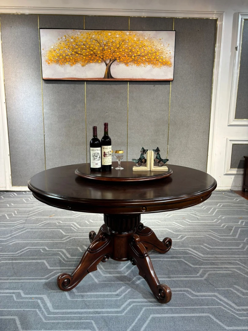 161圆餐台 1300*1300*760转盘690*690*总高800  餐桌餐台办公