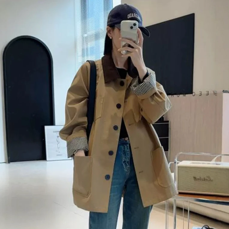爆款巴恩风中长款时尚风衣外套女大衣2025秋季韩系休闲超好看上衣