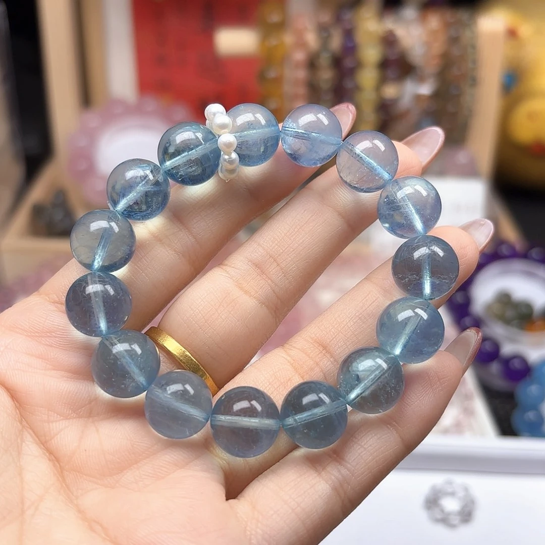 水晶手链未镶嵌6*海蓝宝12