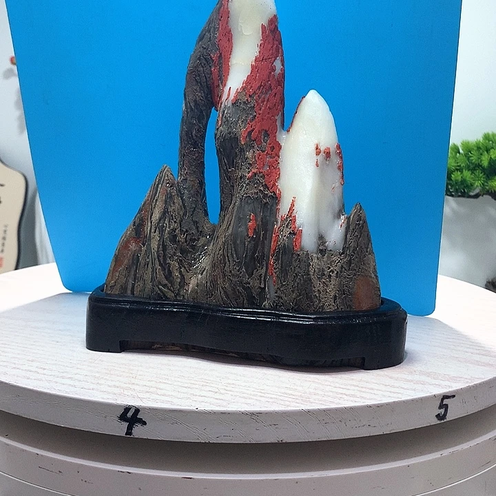 灵璧石白灵玉石摆件