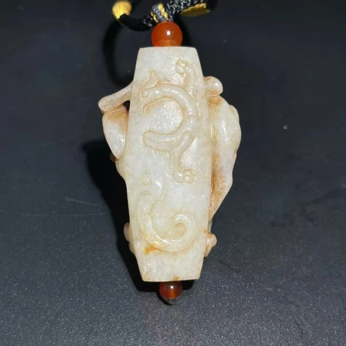 《清代》和田玉螭龙勒子 山东国营文物商店 25063000767-11313