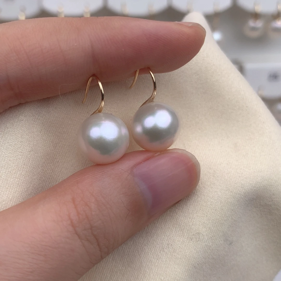 耳饰淡水珍珠18K金镶嵌
