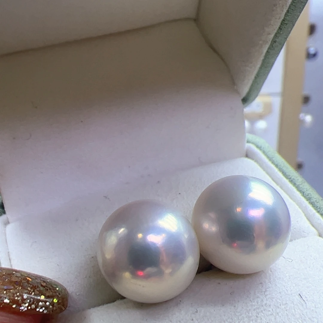 淡水珍珠耳饰银S925镶嵌