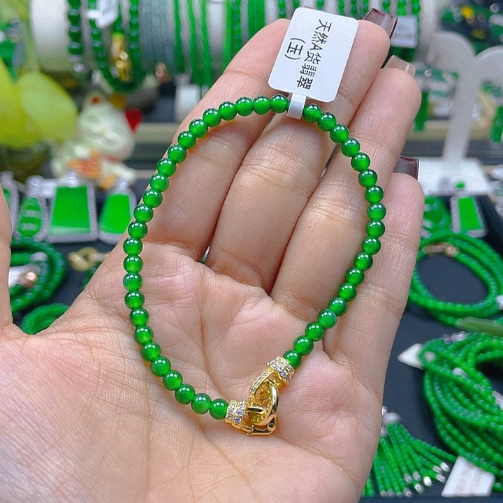 翡翠手链未镶嵌圆珠手链4