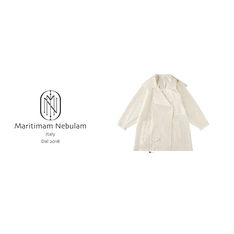 MN不规则领子休闲设计腰处绳带可调节外套 SZ1379