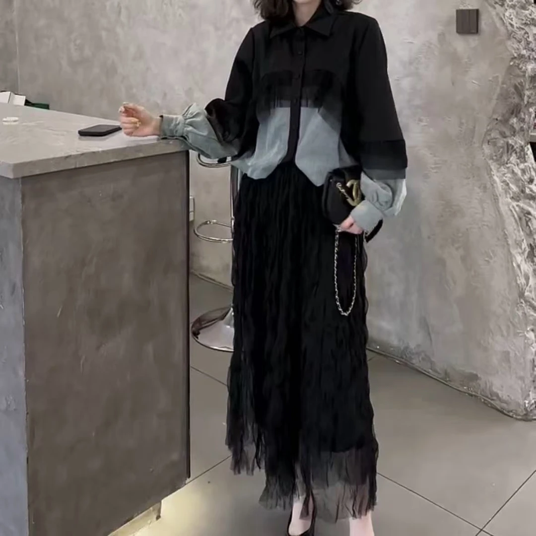 2025春季新款时尚显瘦气质女士网红洋气两件套百搭款D7519