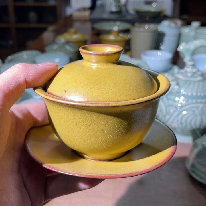 微瑕茶叶末大盖碗3才