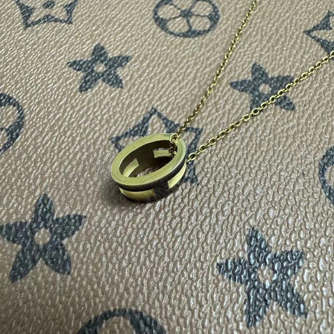 钛钢项链 黑色h项链324