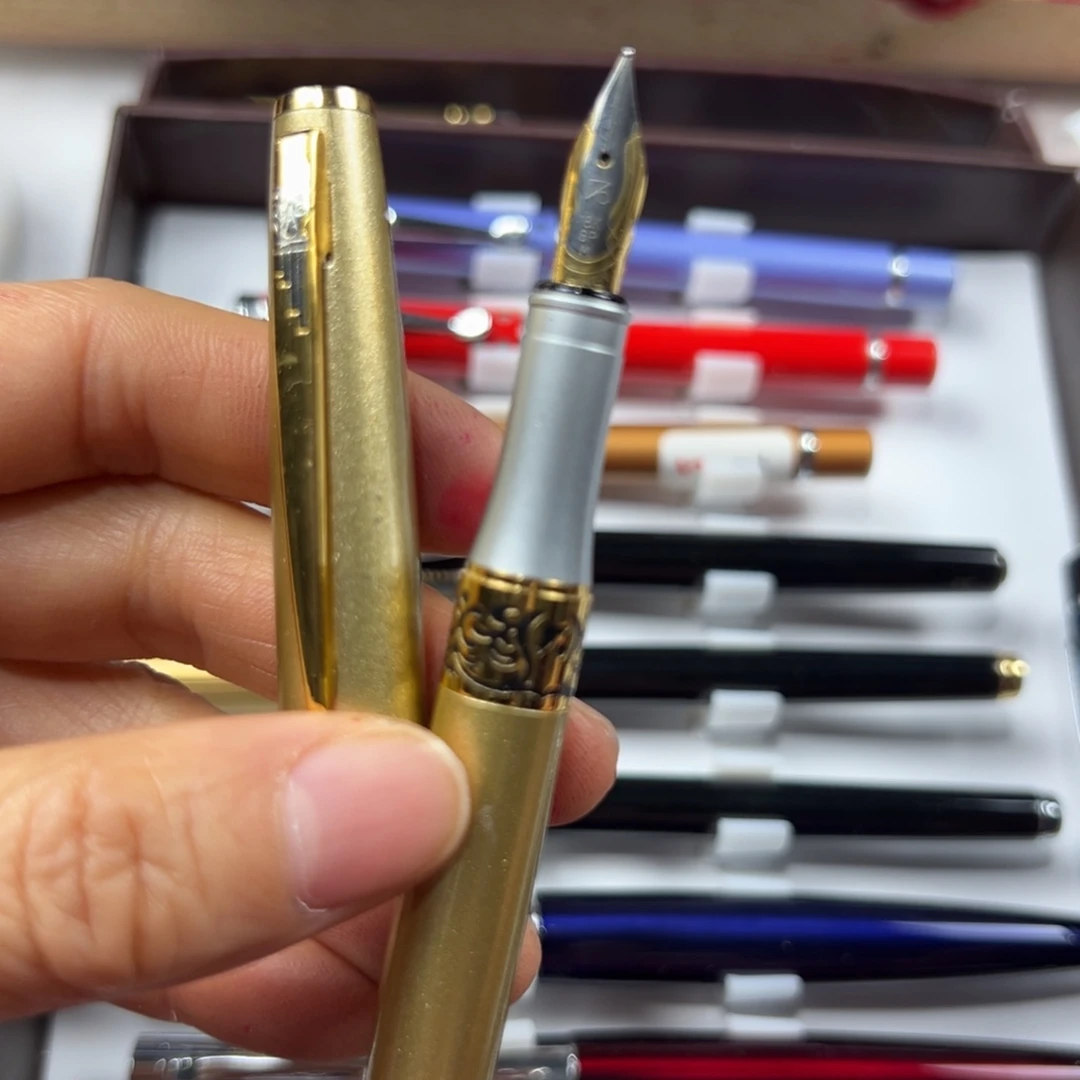 便携式富利文2012香槟金色异形笔尖