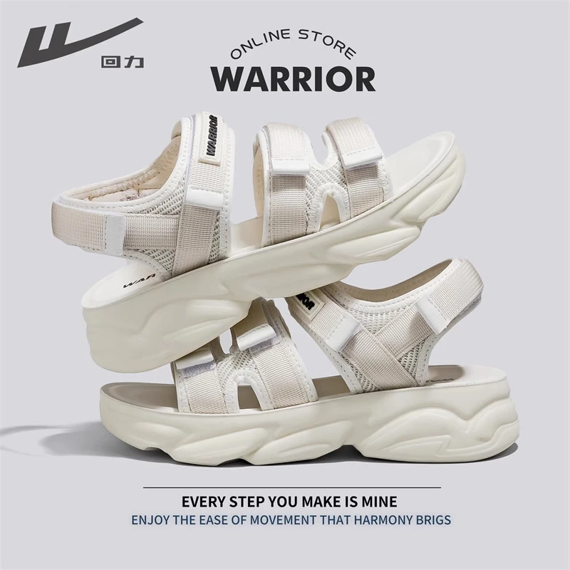 回力2025夏季新款凉鞋女厚底露趾女士运动拖鞋平跟软底防滑沙滩鞋