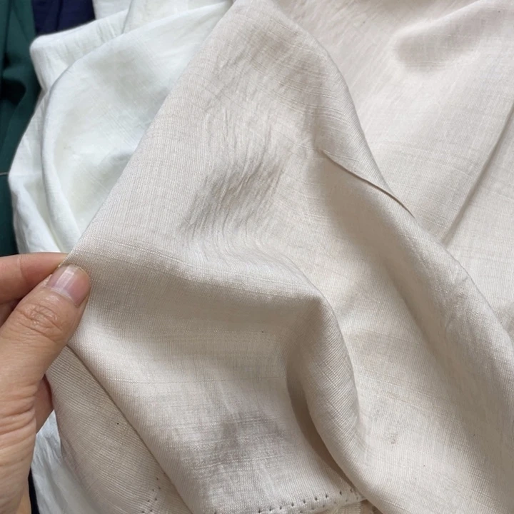 天丝（莱赛尔纤维）杏色苎麻3米