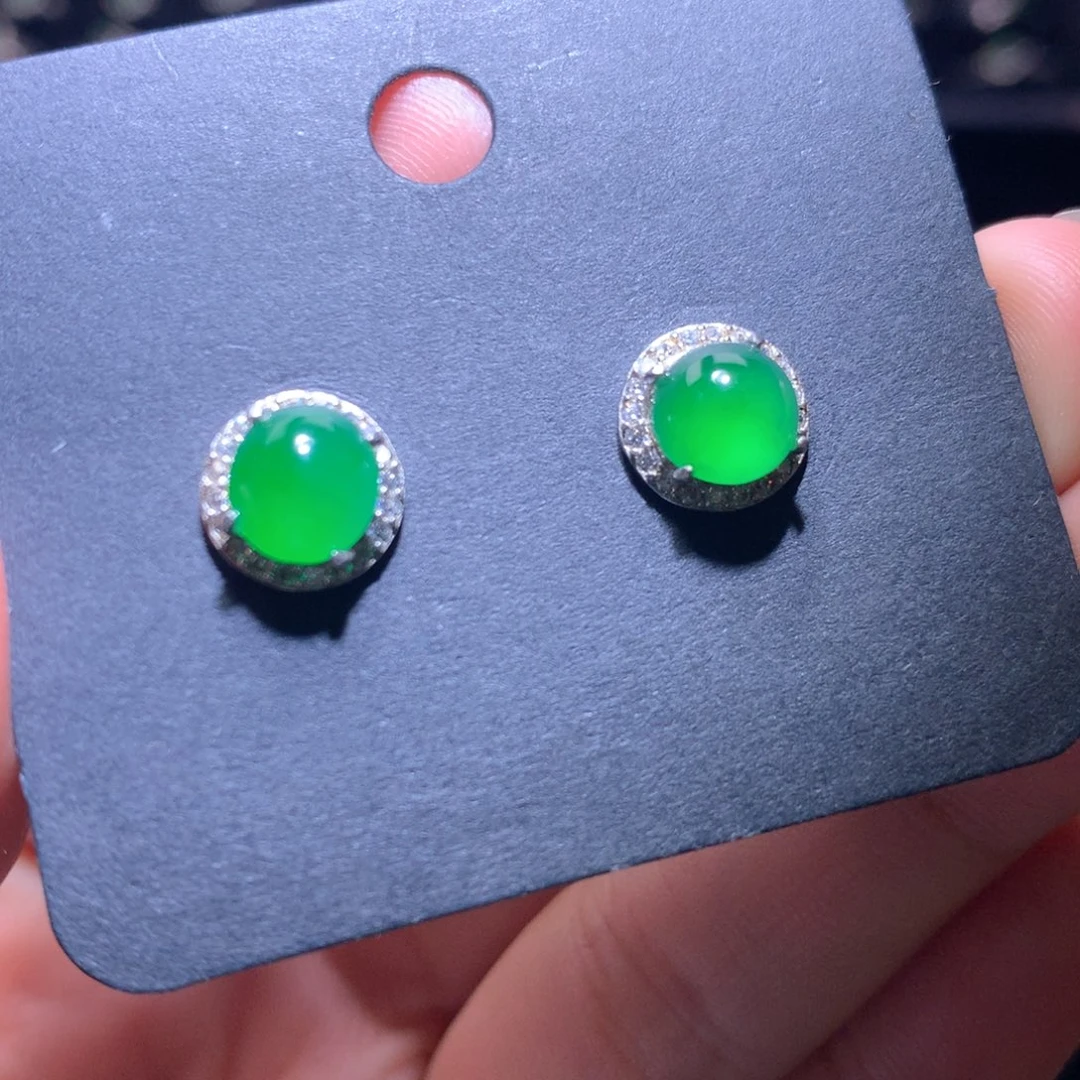 【闪购商品】翡翠银S925镶嵌颈饰天然翡翠