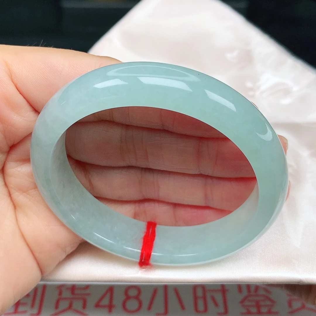 未镶嵌手镯（贵妃镯）翡翠冰清绿13