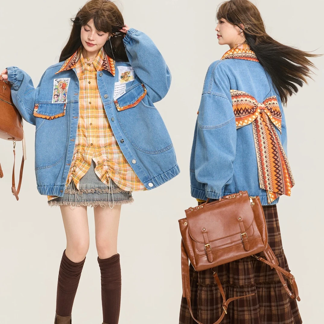 吸汗短外套印花宽松连帽潮流长袖松紧带百搭秋季上衣