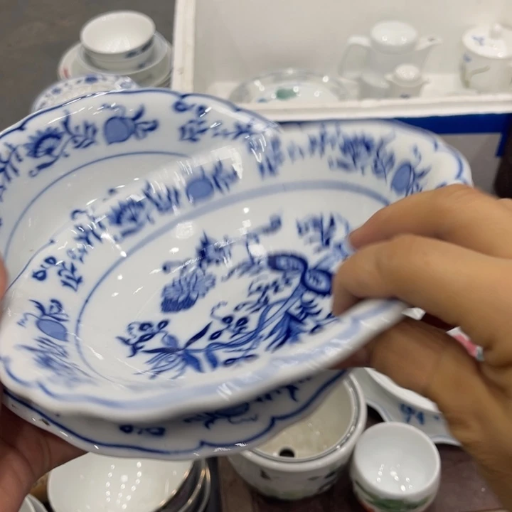 醴陵老厂瓷19厘米2个窝盘用****2