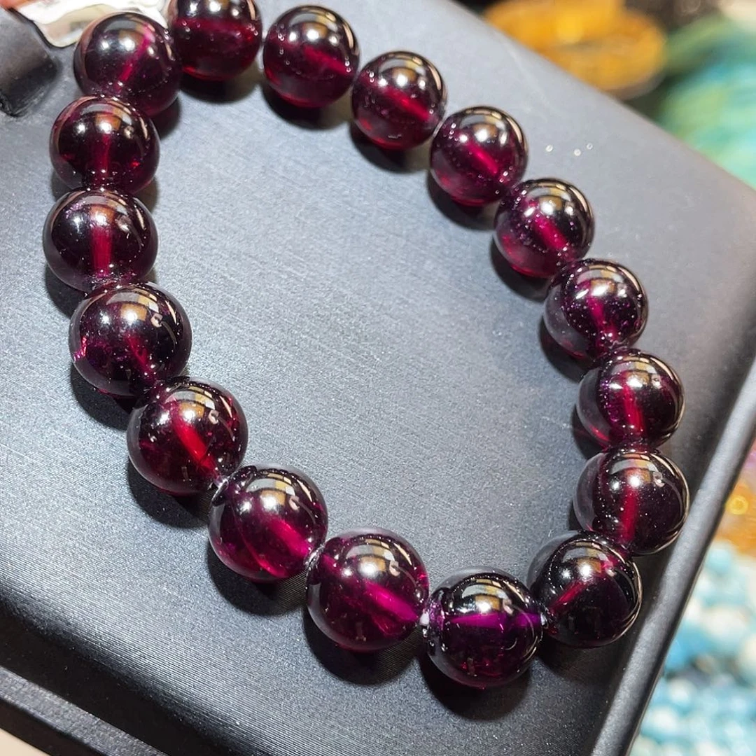 手串未镶嵌石榴石（紫牙乌）11+紫牙乌高级色