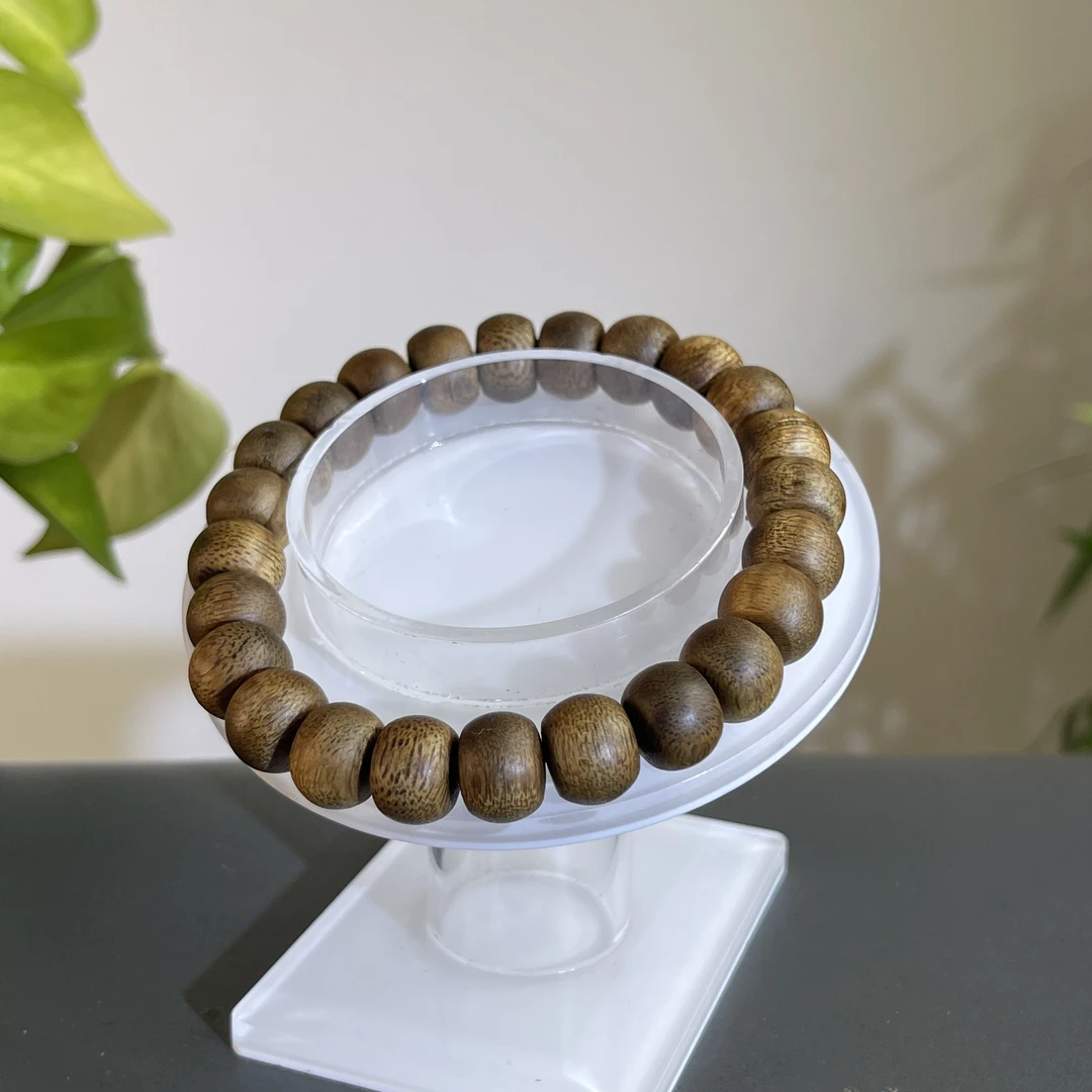 JZY07-03   沉香-文莱金丝算盘珠九分沉手串