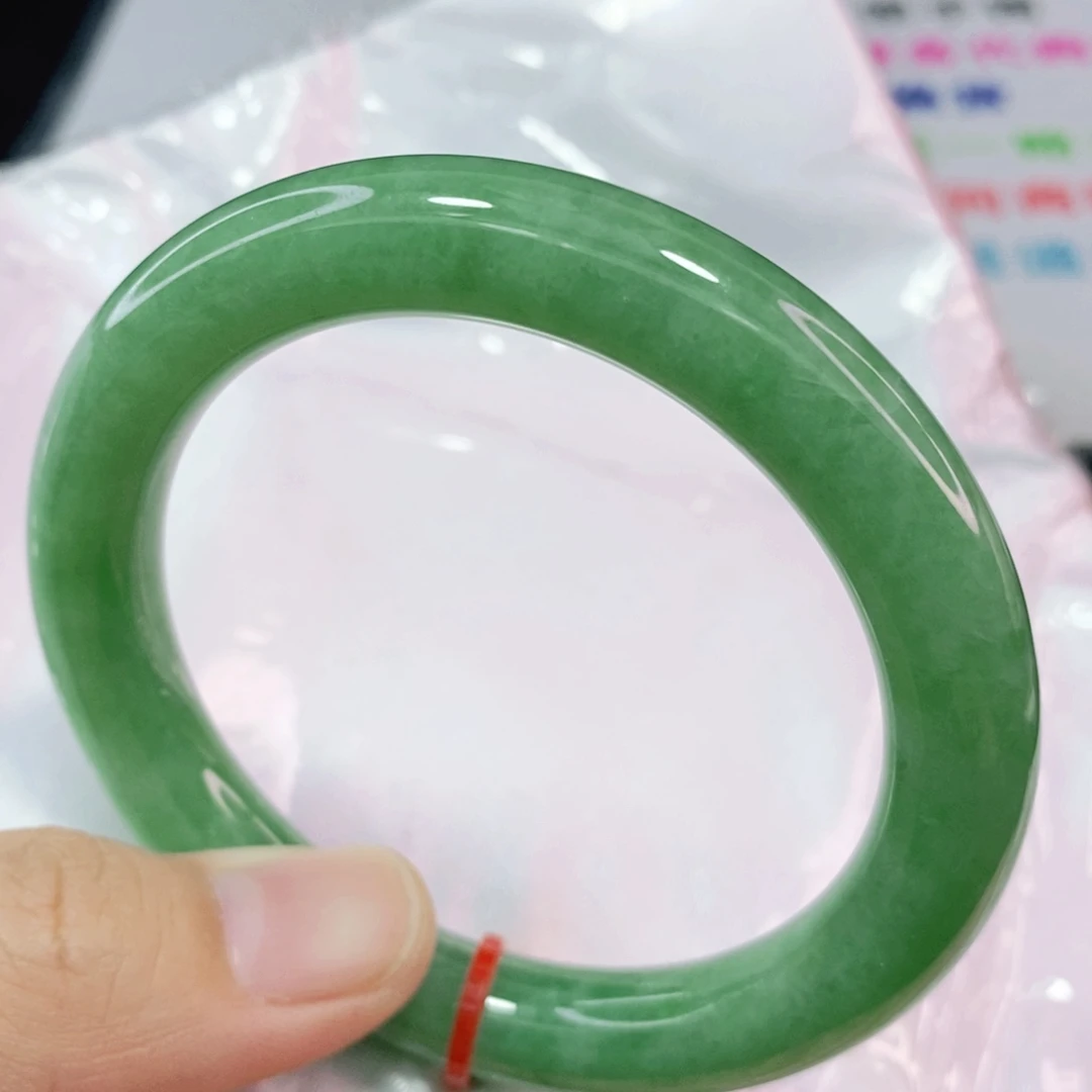 未镶嵌手镯翡翠55.2圈口圆条完整