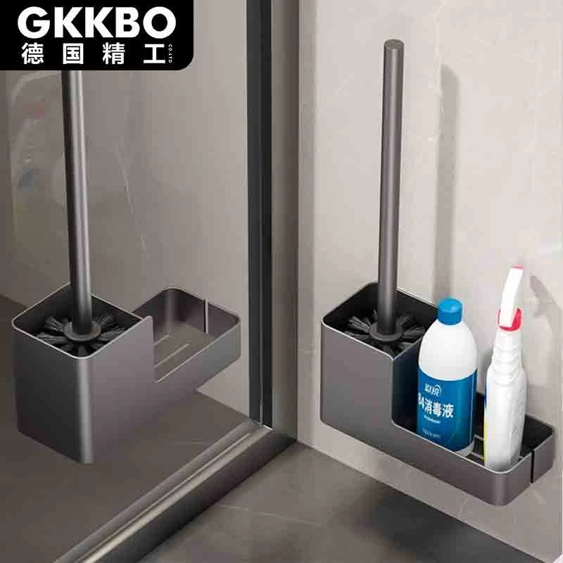 【GKKBO德国精工】68马桶刷壁挂式置物架家用无角厕所卫生间免打孔