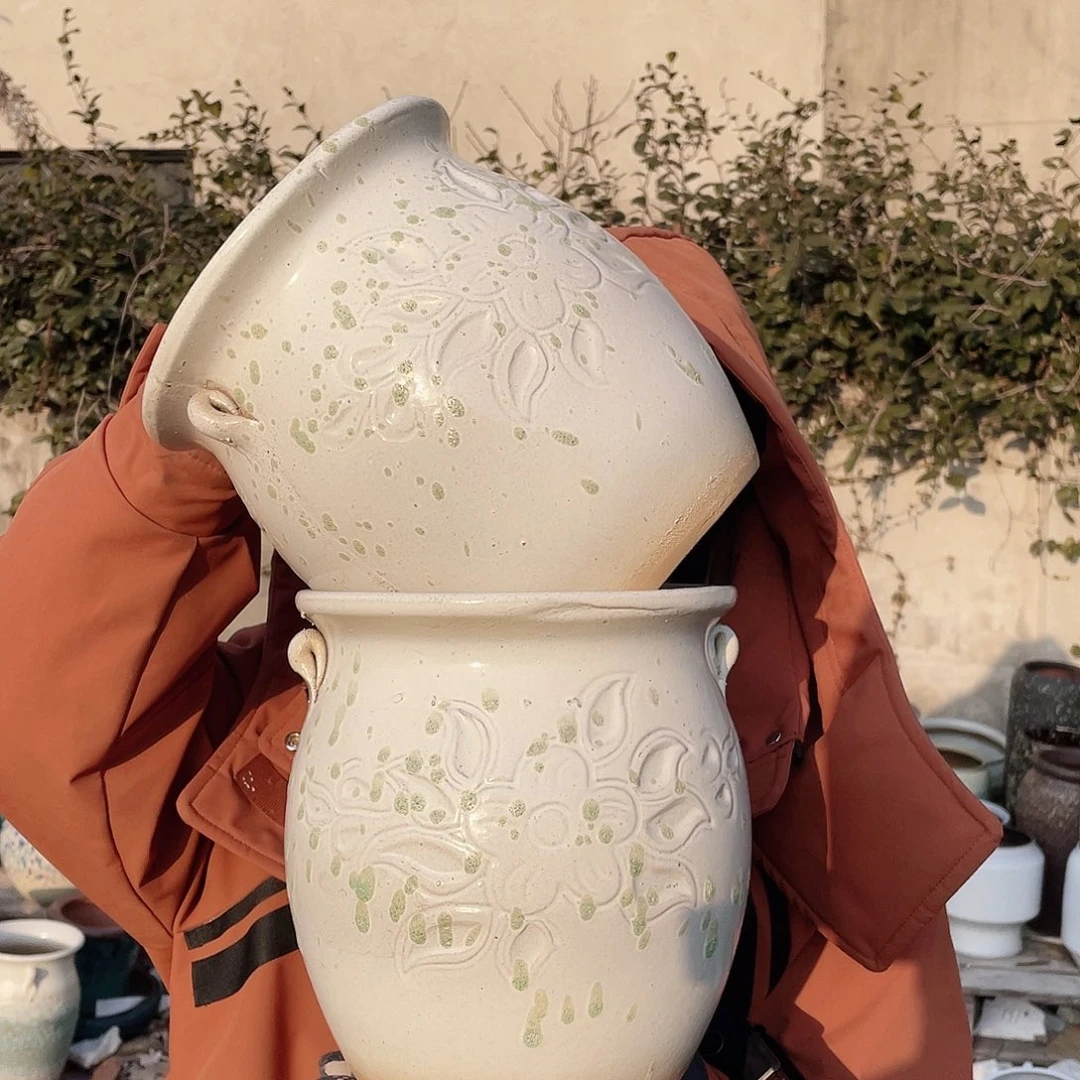 红陶王嫂花盆0218-徐法师