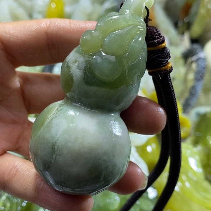 岫玉未镶嵌岫玉手把