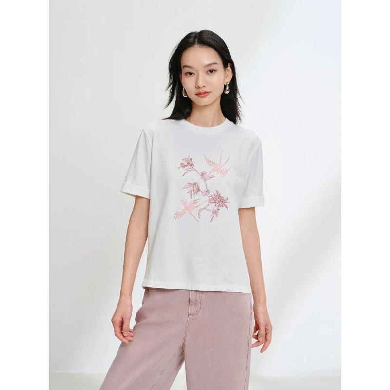 25s春季新款短袖T恤（25T0509）白色【302】