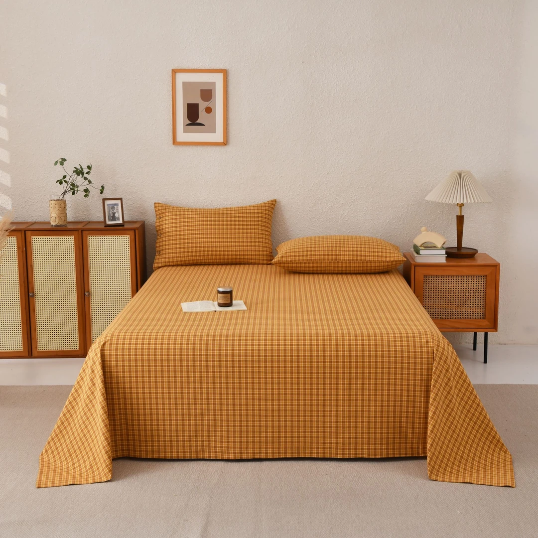 无品牌（舒锦-扶霞-帛丝礼盒款）无打腊手工老粗布全棉床品套件