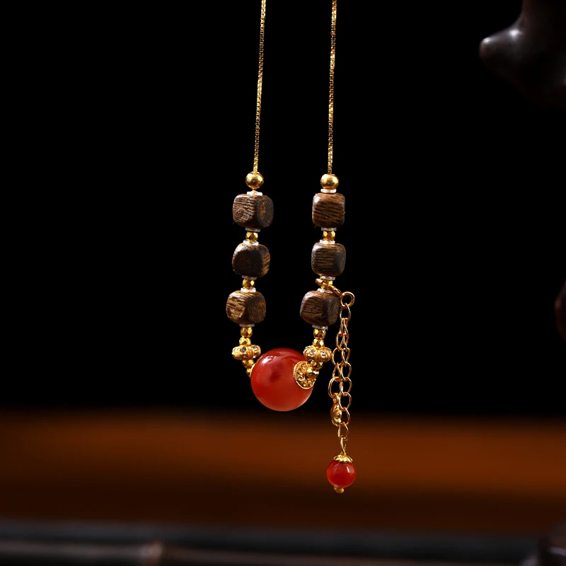 南红DIY单珠吊坠沉香项链-多样性发其一