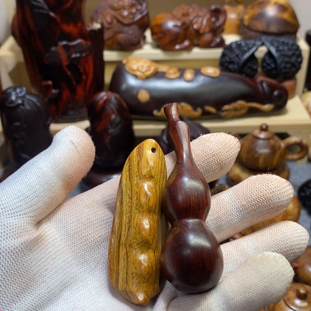 d***1无事牌檀香紫檀（小叶紫檀）小叶葫芦黄花梨福豆