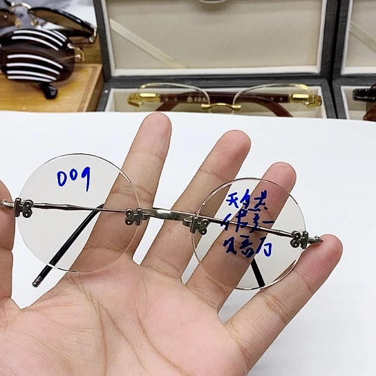 分体款天然水晶石头眼镜