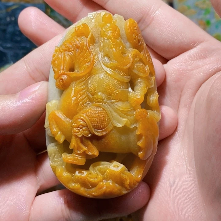 快***光定制翡翠未镶嵌翡翠关羽