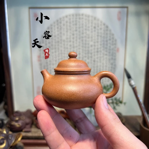 宜兴紫砂茶壶小容天壶100cc原矿老段泥纯手工手制茶壶原矿紫砂壶
