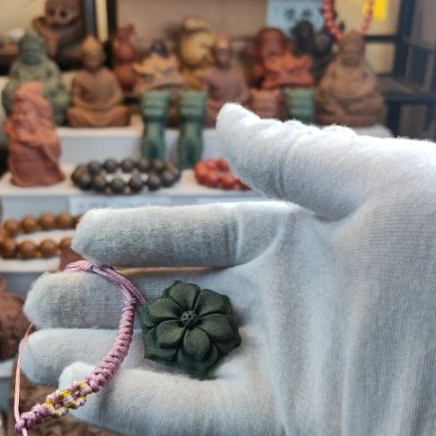 泥塑茉莉香方六瓣花手链款