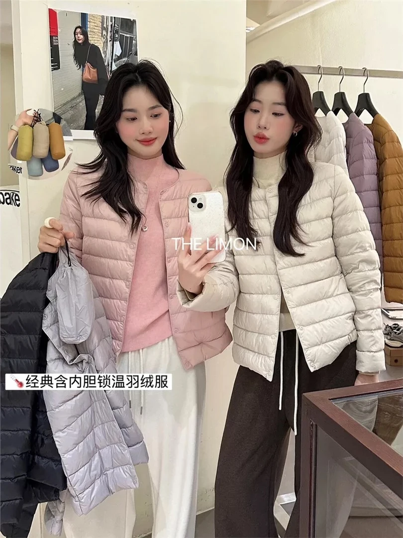（胶囊羽绒服）韩国东大门新款轻便胶囊外套可圆领可保暖白鸭绒外套