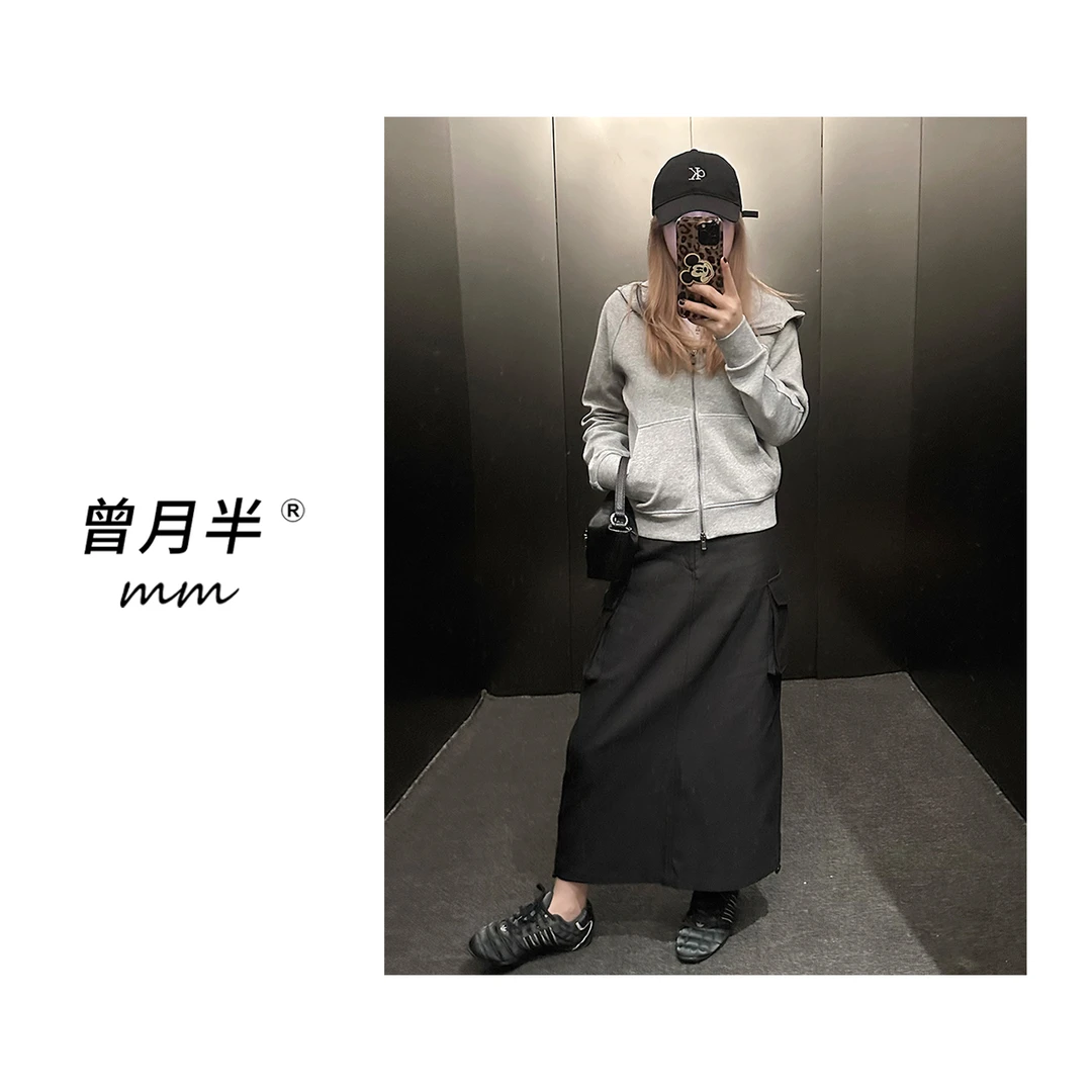 曾月半《三明治空气卫衣》350G合身版双开拉链连帽卫衣！ZS1323
