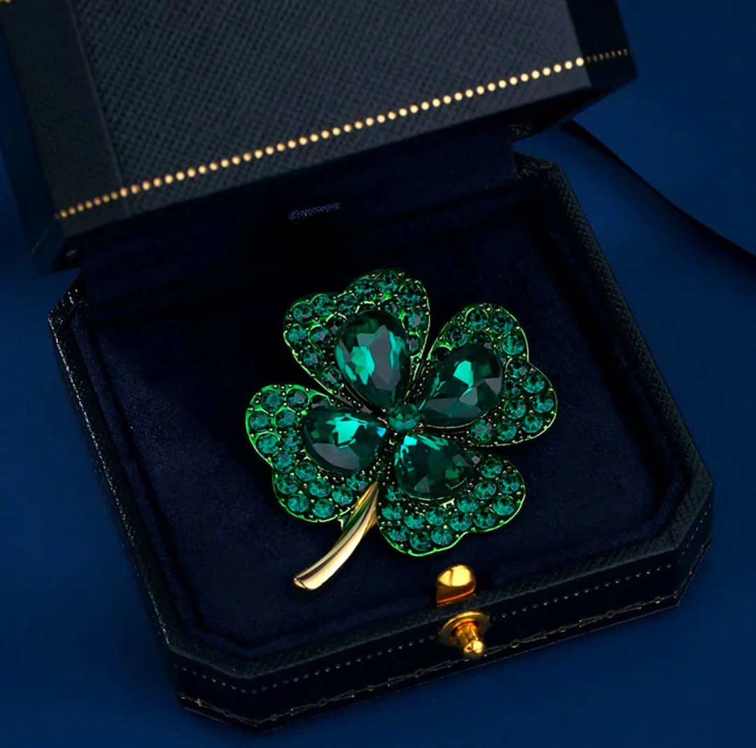 铜合金玻璃胸针 铜合金 玻璃 R796时尚轻奢百搭 女士胸针