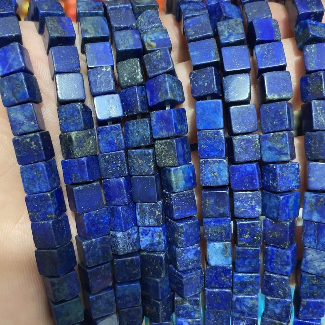 玛瑙/玉髓合金珠宝半成品缠天然青金卡6.5方糖