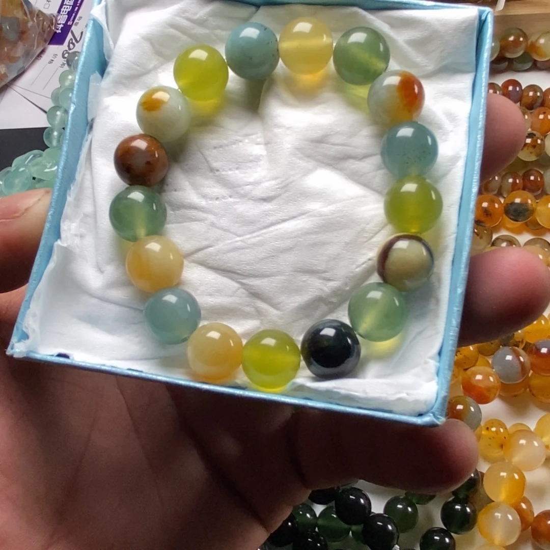 蛇纹石玉未镶嵌手链花玉卡12福利