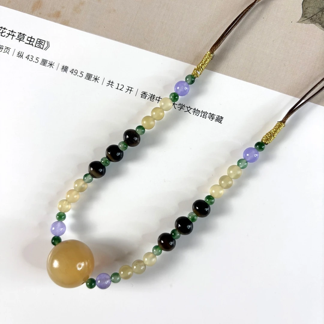 【人间四月天】藏羊角珠锁骨链脖挂项链民族风特色服配非遗纯手工