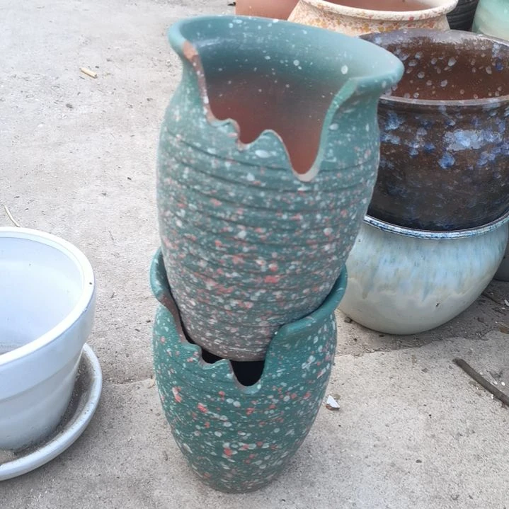 红陶口14高21瑕疵两个