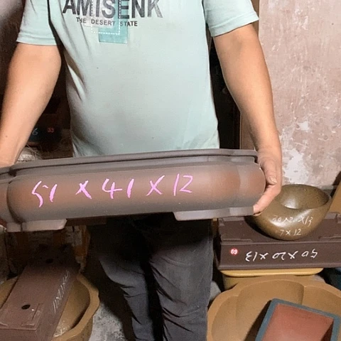 紫砂花盆手工制作