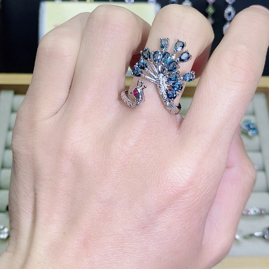 未镶嵌戒指托帕石