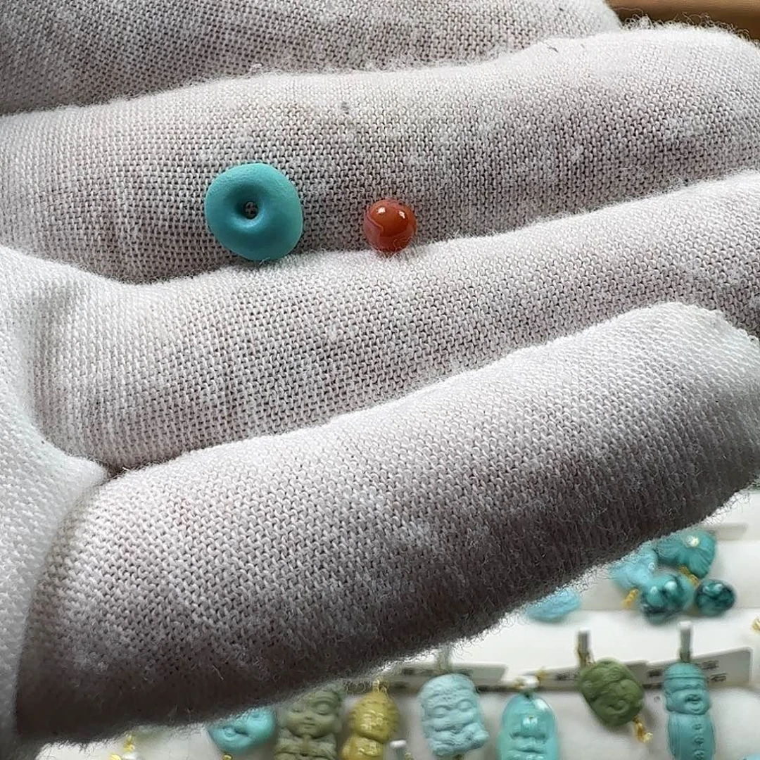 雪***゜南红玛瑙未镶嵌颈饰藏扣