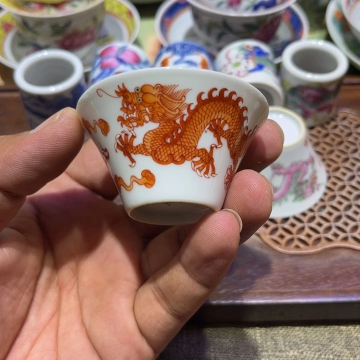 纯手绘精品盖碗杯