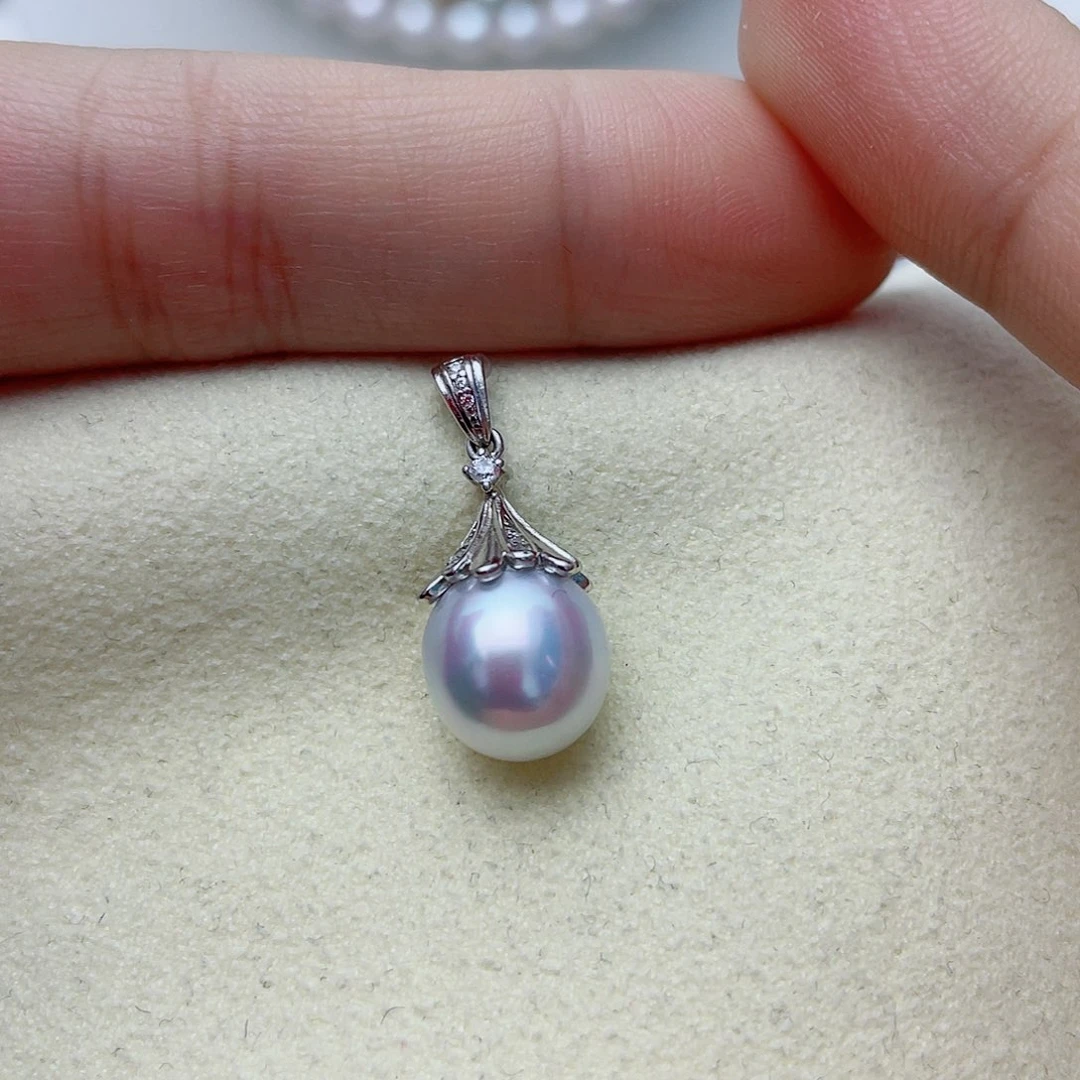 颈饰银S925镶嵌海水珍珠w76