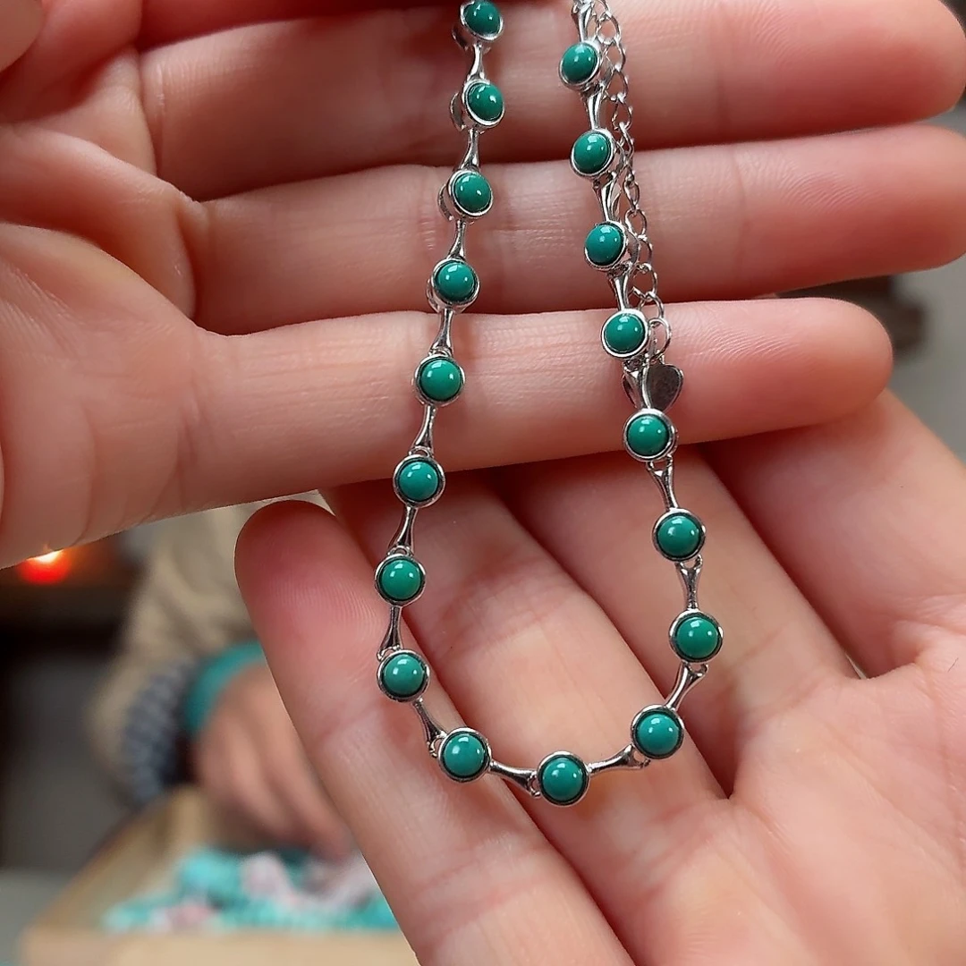 银S925镶嵌绿松石珠宝奇石