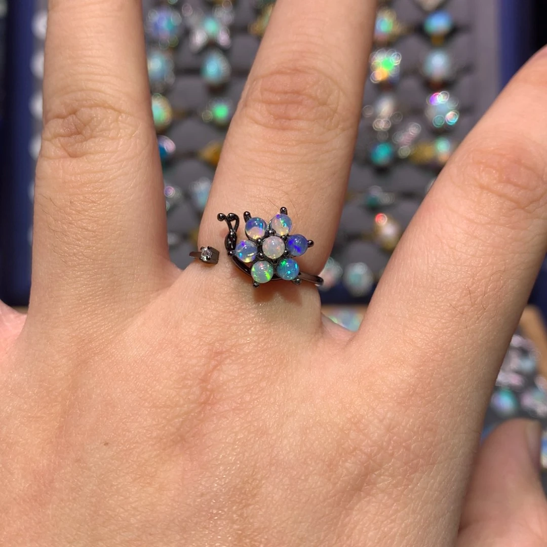 银S925镶嵌欧泊戒指咕****游